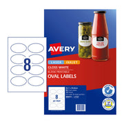 Avery Label Oval L7127 8Up (Pack of 10)