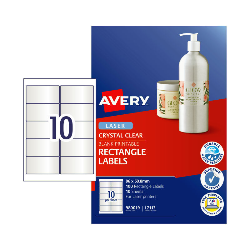 Avery LsrLbl L7113 8mm 10Up (Pack of 10)