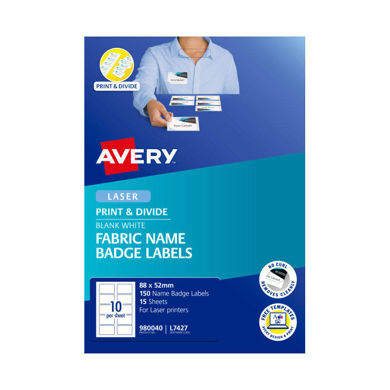 AV Name Badge L7427 10 Up Pack of 15