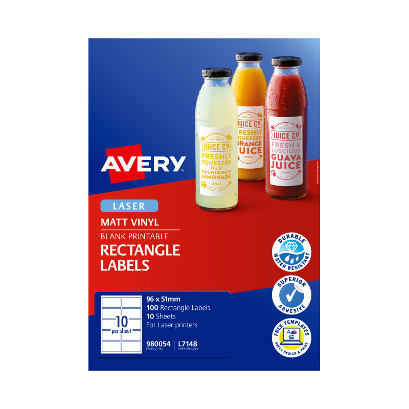 Avery LsrLbl Rct L7148 10Up (Pack of 100)