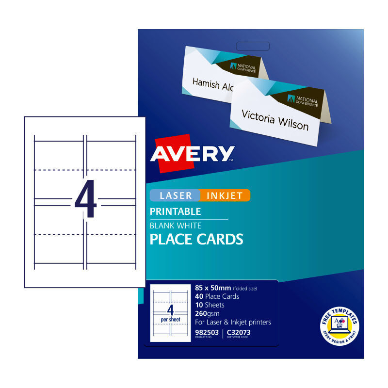AveryLbl Fold C32073 50mm (Pack of 10)