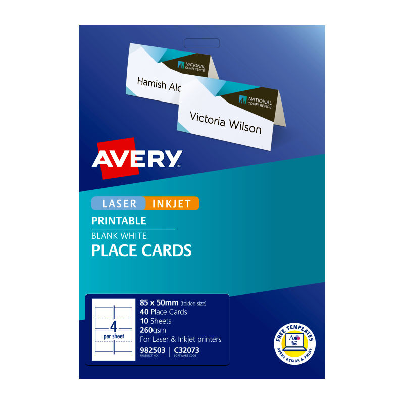AveryLbl Fold C32073 50mm (Pack of 10)