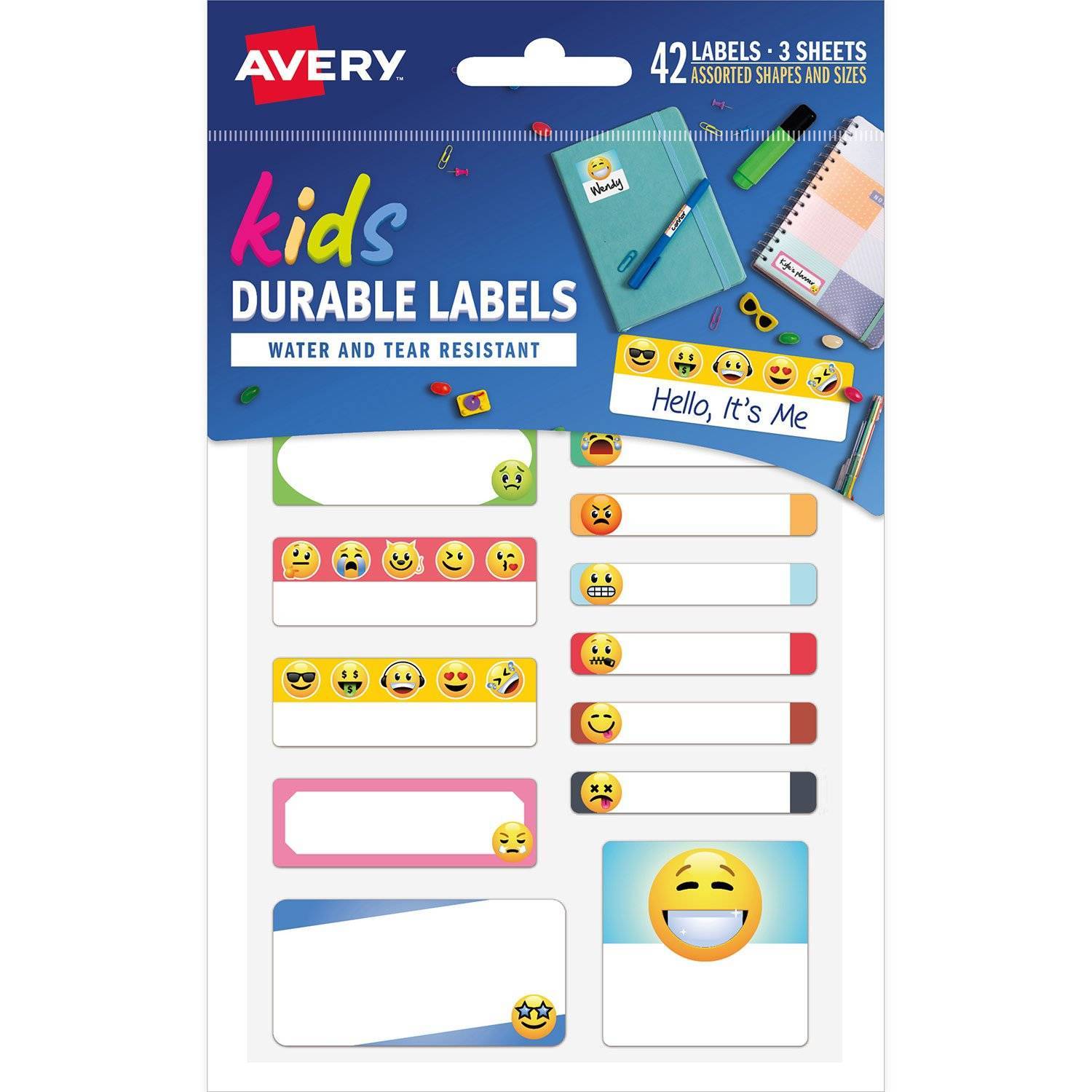 Avery Name Labels - School Multipack (Hello It's Me): 42 Labels