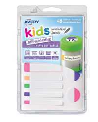 Avery Kids Writable Labels - Self-Laminating Heavy Duty - 48 Pack