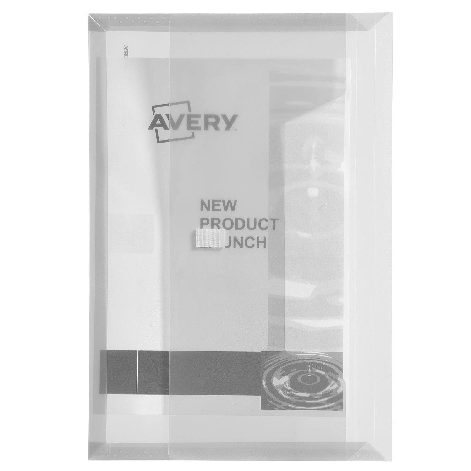 Avery Poly Wallet Transparent Foolscap - Hook Loop (Clear)