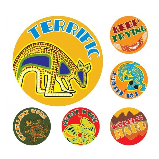 Avery Merit Stickers: Aussie Art - 30mm (Pack of 96)
