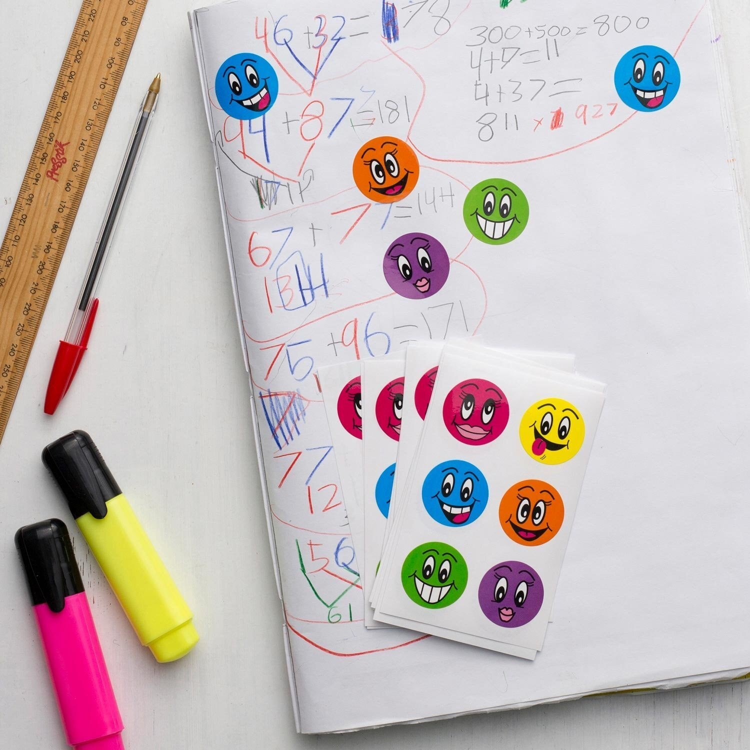 Avery Merit Stickers - Smiley Faces - 102 Stickers