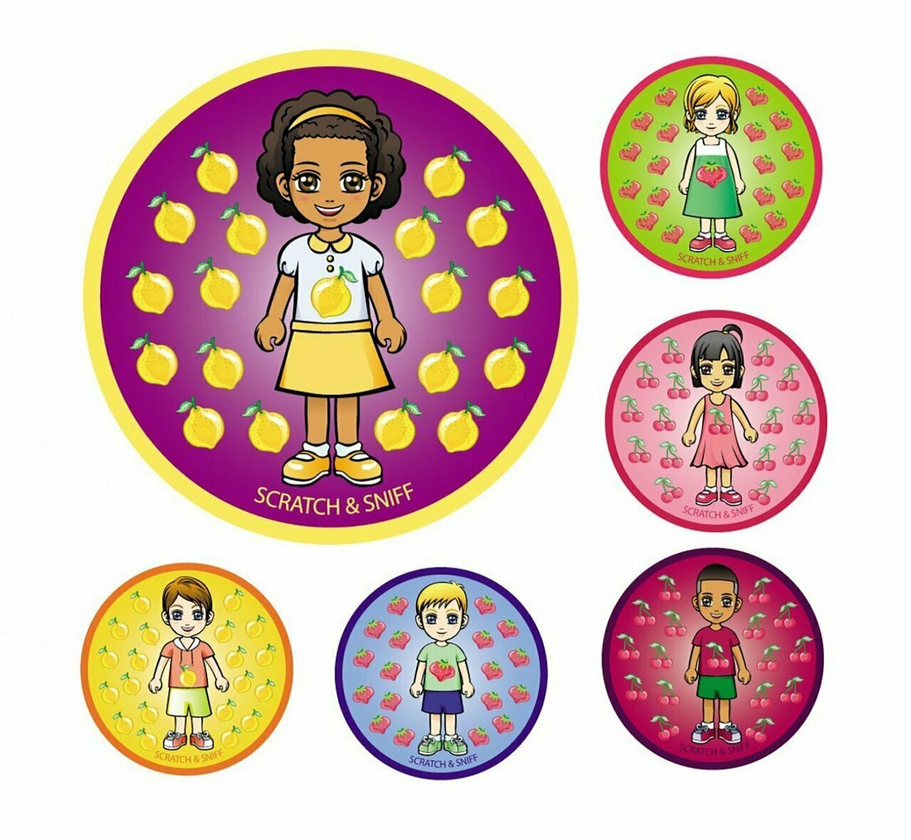 Avery Scratch and Sniff Merit Stickers: Characters - 72 Stickers