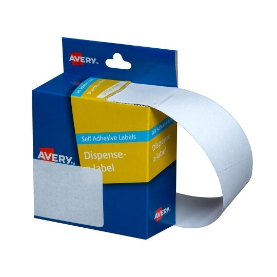 Avery Dispenser Stickers: Rectangle (89 x 43mm) - White (Box of 100)