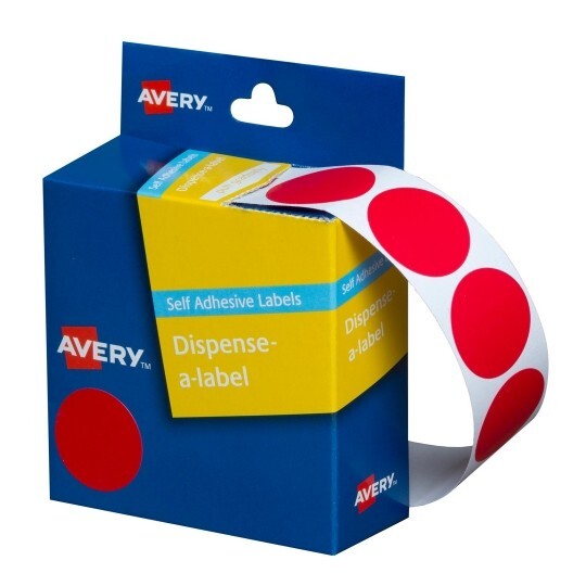 Avery Dispenser Stickers: Circle (24mm) - Box of 500