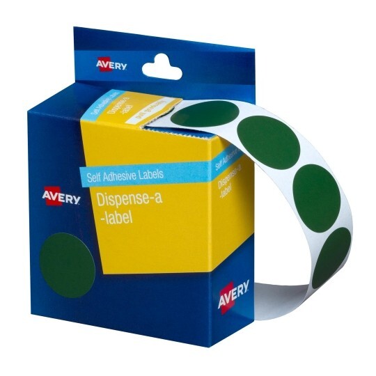 Avery Dispenser Stickers: Circle (24mm) - Box of 500