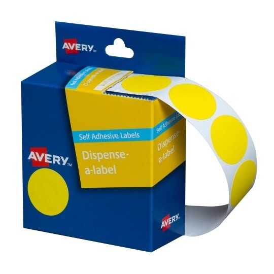 Avery Dispenser Stickers: Circle (24mm) - Box of 500