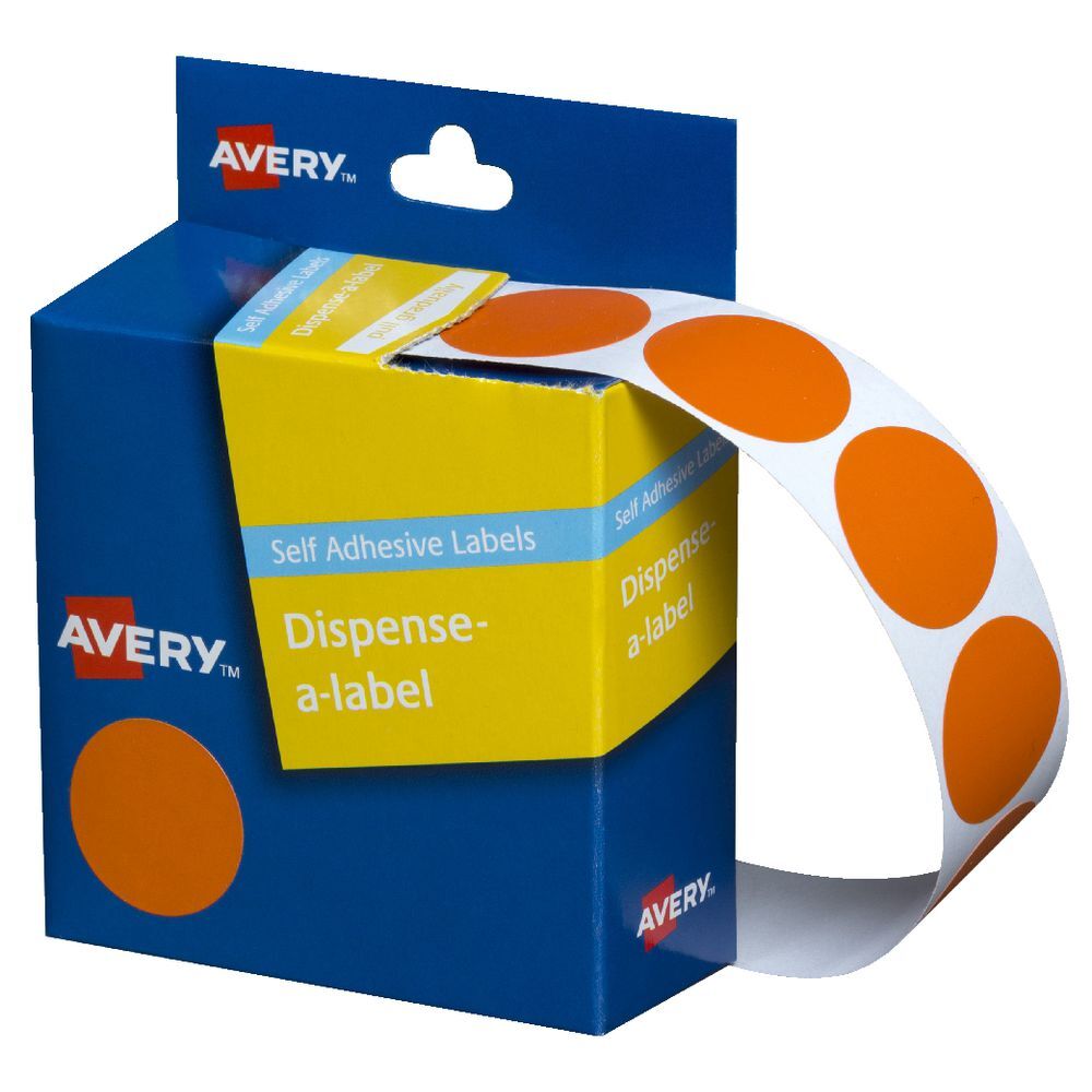 Avery Dispenser Stickers: Circle (24mm) - Box of 500