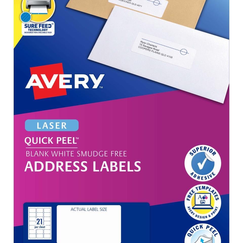 Avery Address Labels: White