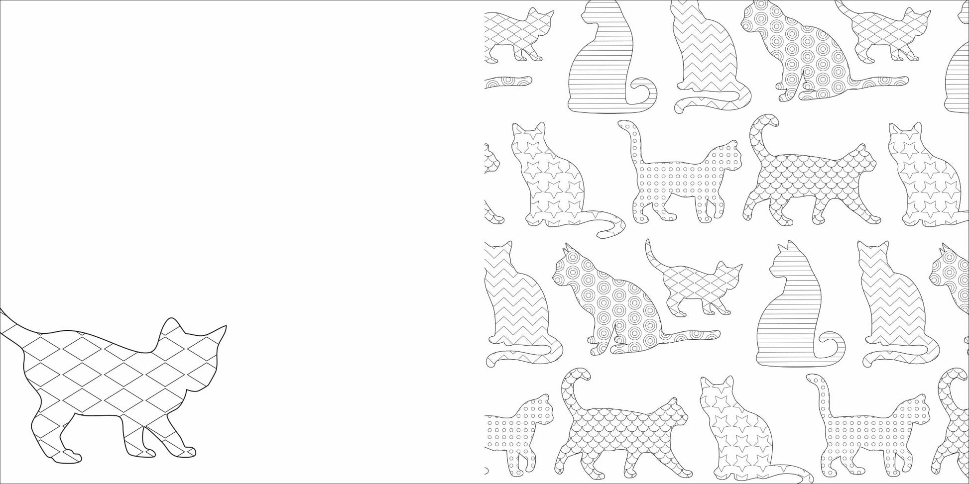 Adult Colouring Book - Cosy Cats — inside page 4