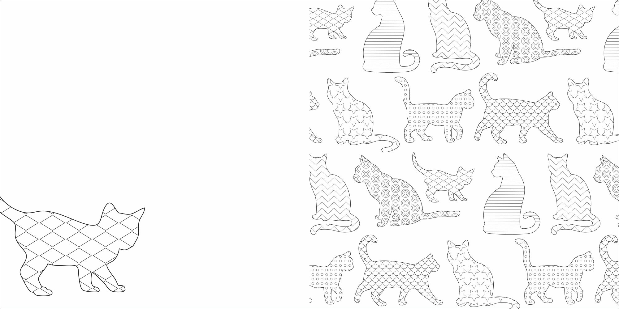 Adult Colouring Book - Cosy Cats — inside page 4