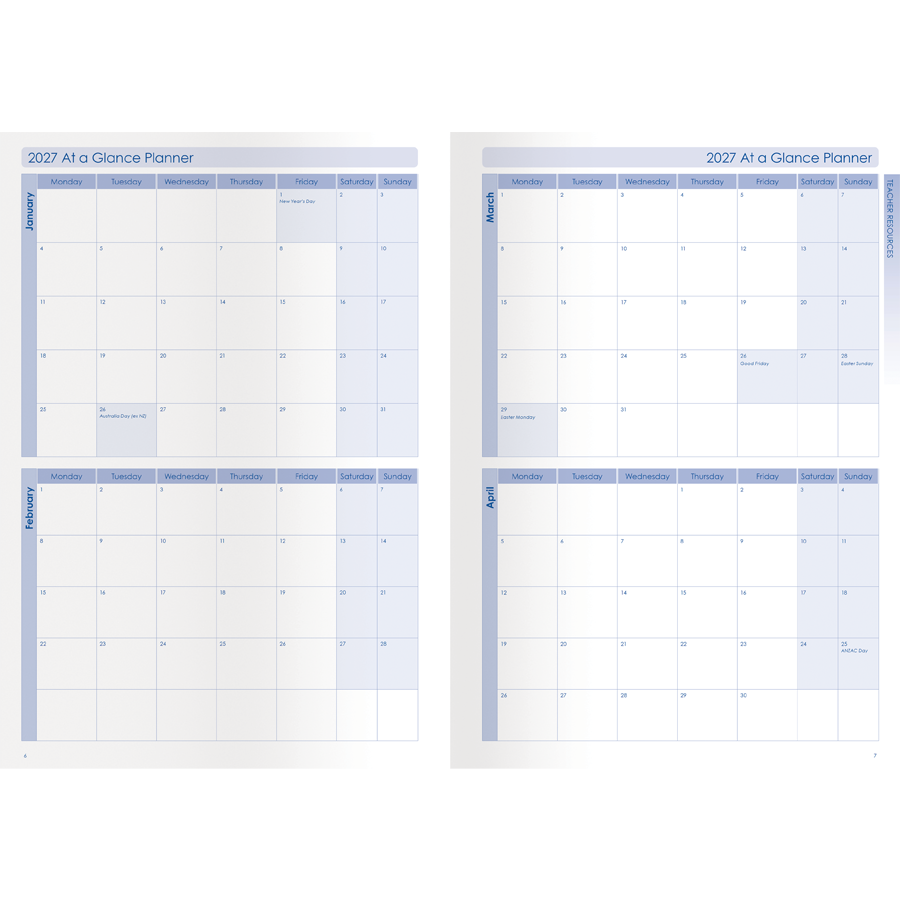Pure Secondary 5-Period Daily Planner 2027 - A4, PUR-Bound Paperback — Createl PURE2541 — image 4