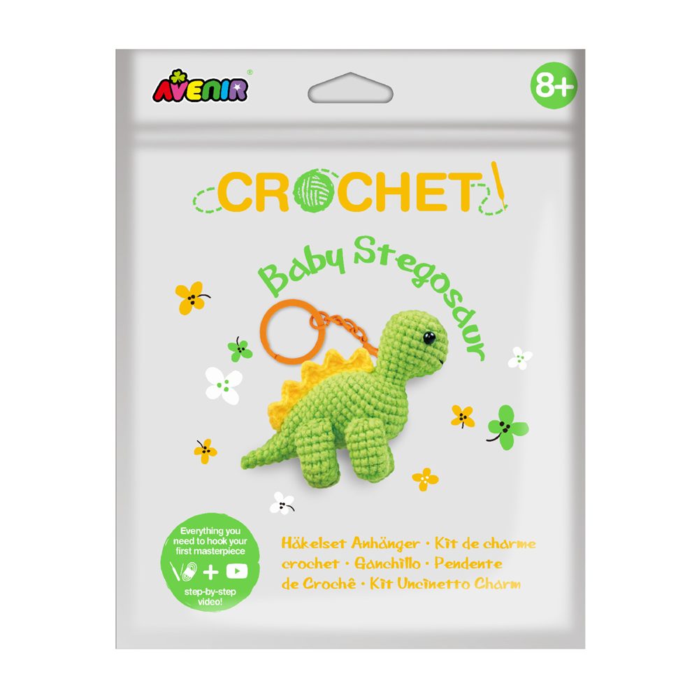 Avenir Crochet Keychain - Baby Stegosaur