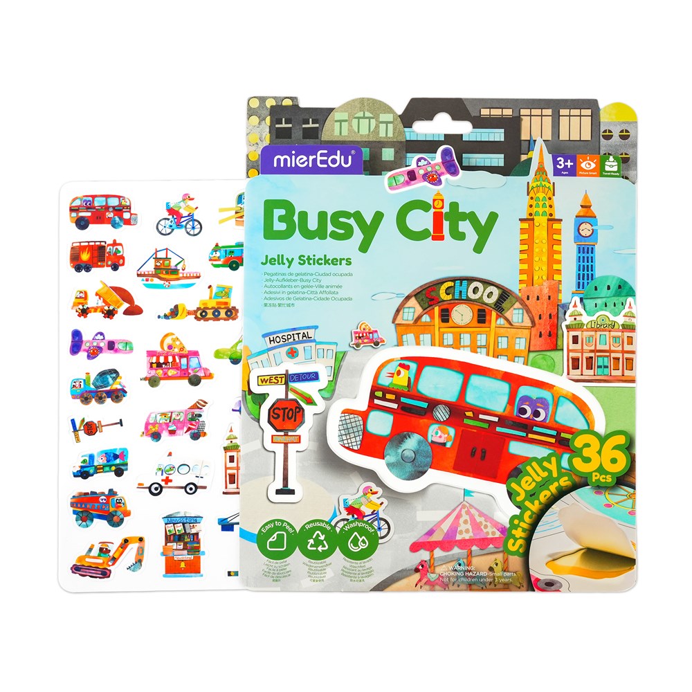 mierEdu Jelly Stickers - Busy City - view 2