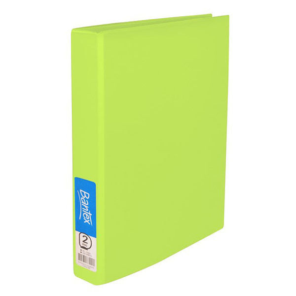 Bantex Economy Binder A4 - 25mm 2D Ring (Lime)