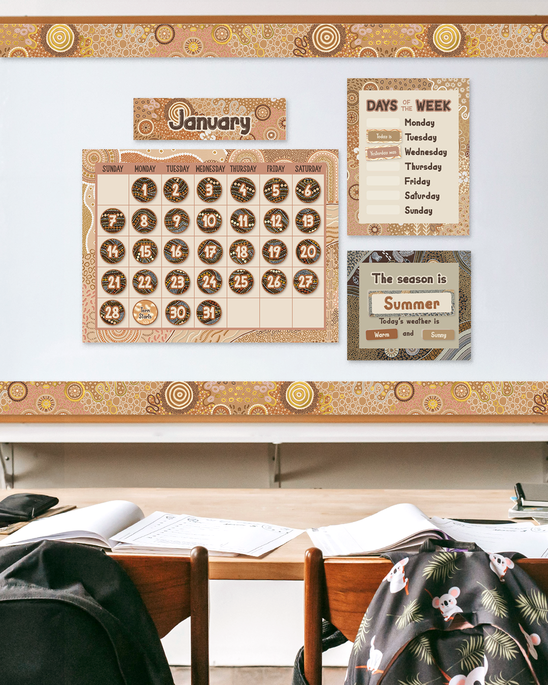 Country Connections - Calendar Bulletin Board Set