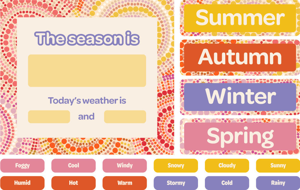 Rainbow Dreaming - Calendar Bulletin Board Set