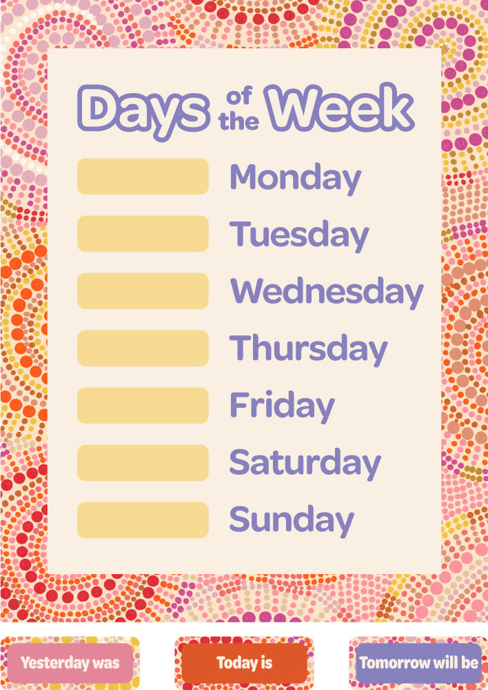 Rainbow Dreaming - Calendar Bulletin Board Set