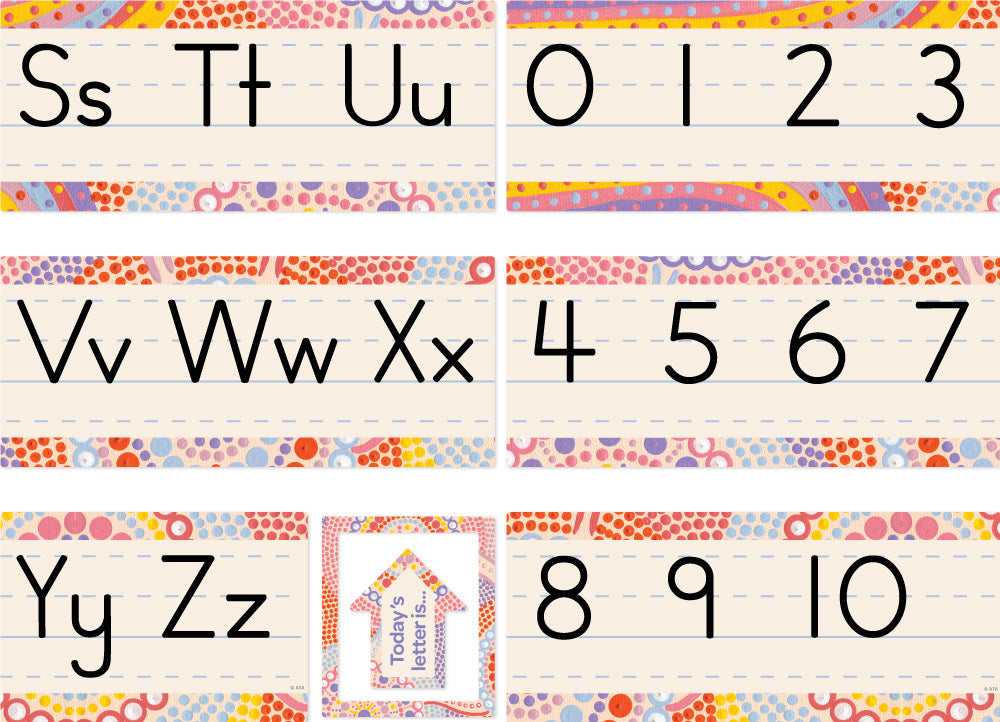 Rainbow Dreaming - Alphabet Line Bulletin Board Set