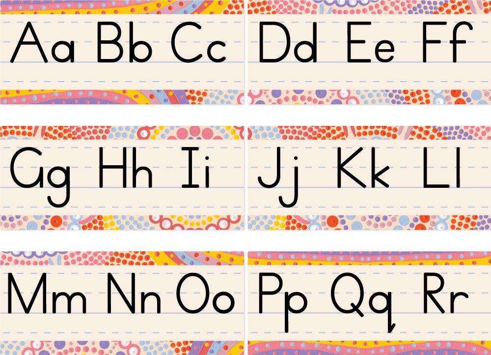 Rainbow Dreaming - Alphabet Line Bulletin Board Set