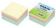 Beautone Stick On Notes - Pastel Cube (76x76mm): 4 Colours