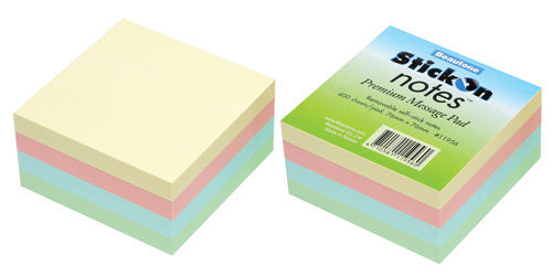 Beautone Stick On Notes - Pastel Cube (76x76mm): 4 Colours