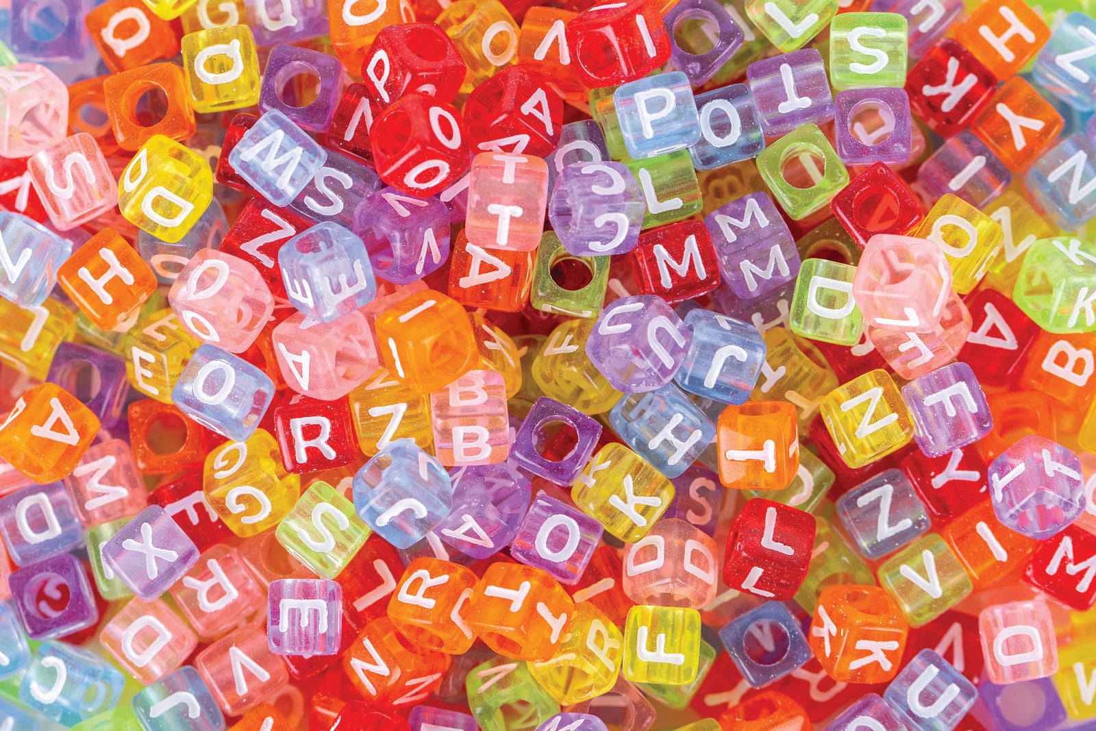 Alphabet Cube Beads (100g)