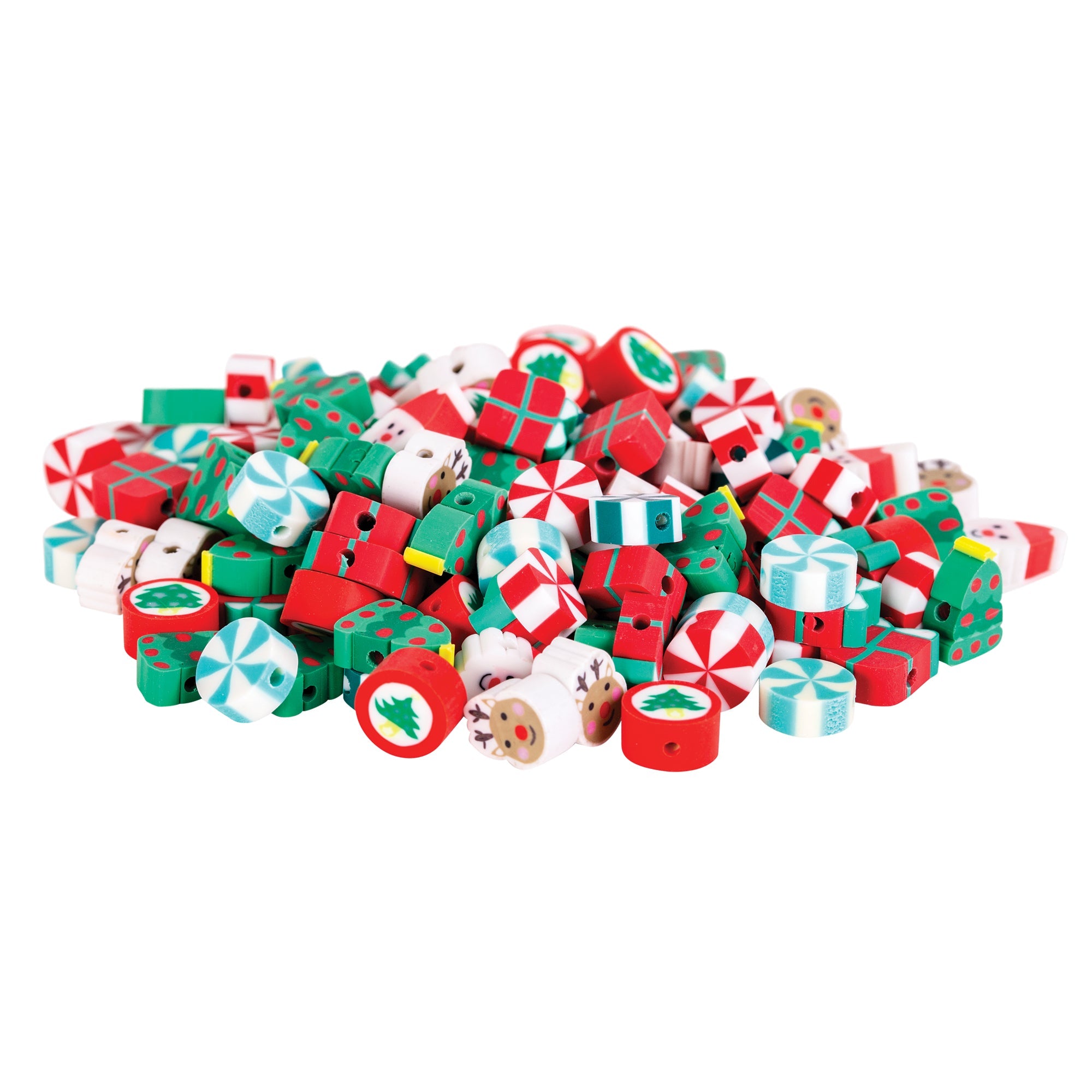 Christmas Silicone Beads 100g Jar