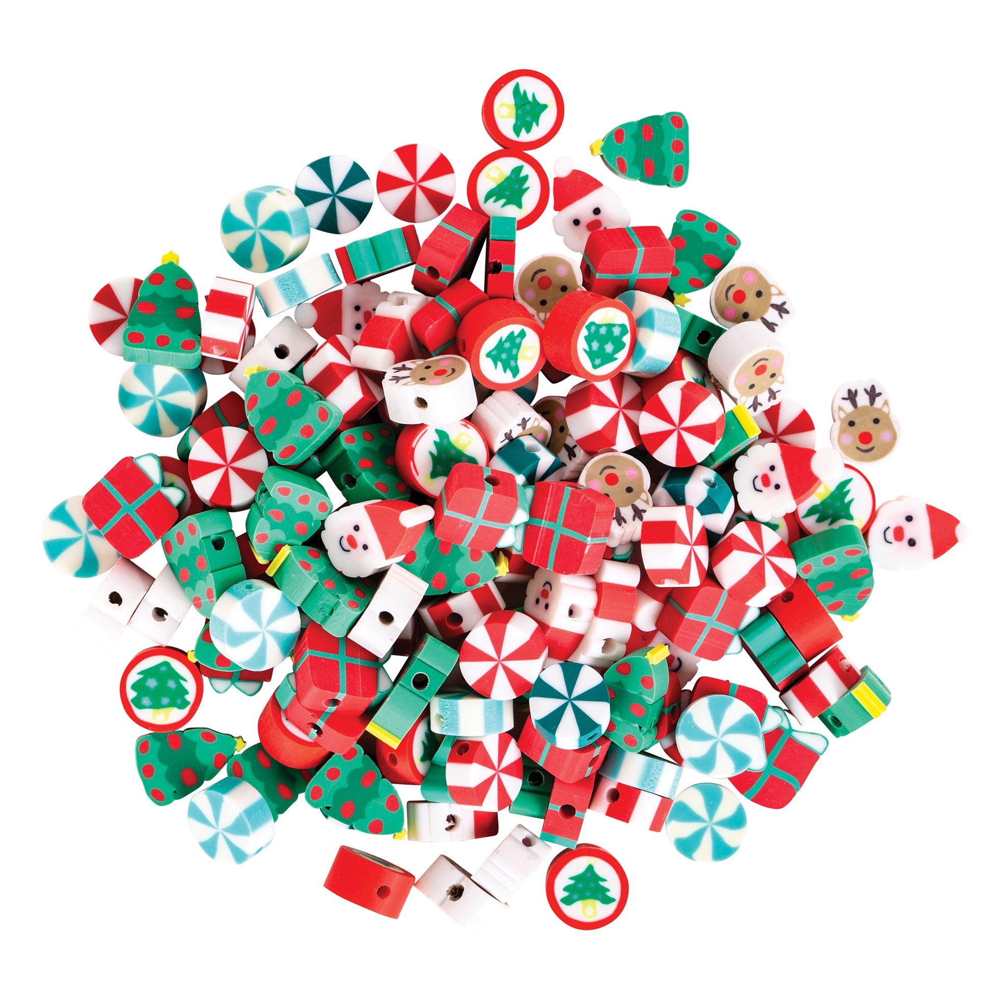 Christmas Silicone Beads 100g Jar