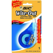 Bic Correction Tape - Wite-Out Ez Correct: 4.2mmx12m (Pack of 6)