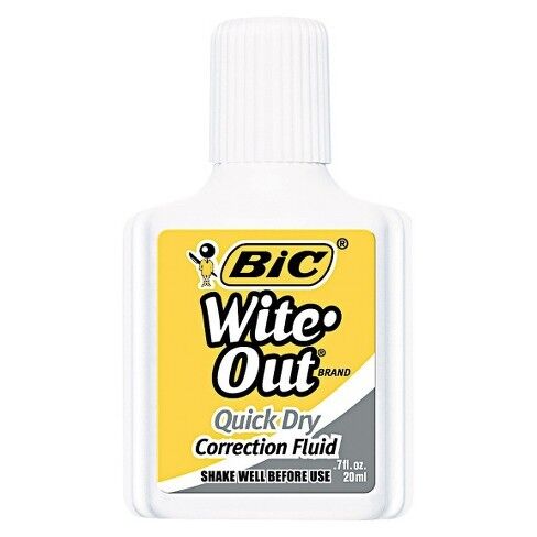 Bic Correction Fluid - Wite-Out Quick Dry: 20mL (Single)