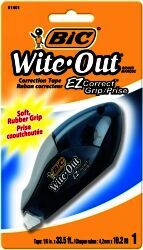 BIC Correction Tape - Wite-Out Ez Grip: Blister Pack (Single)