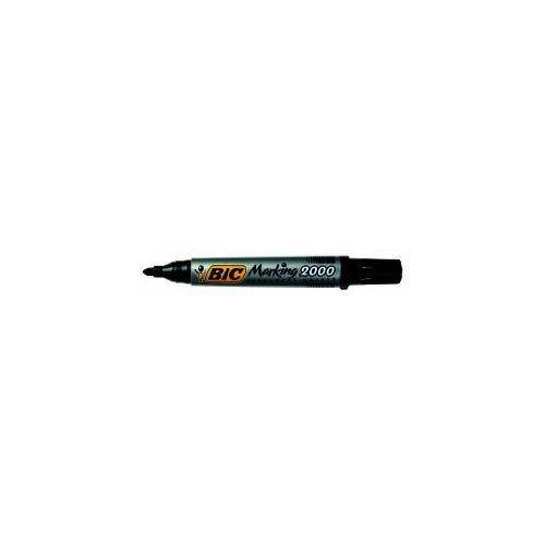 BIC Marker - Marking 2000: Permanent 1.7mm Bullet Tip Black (Box of 12)