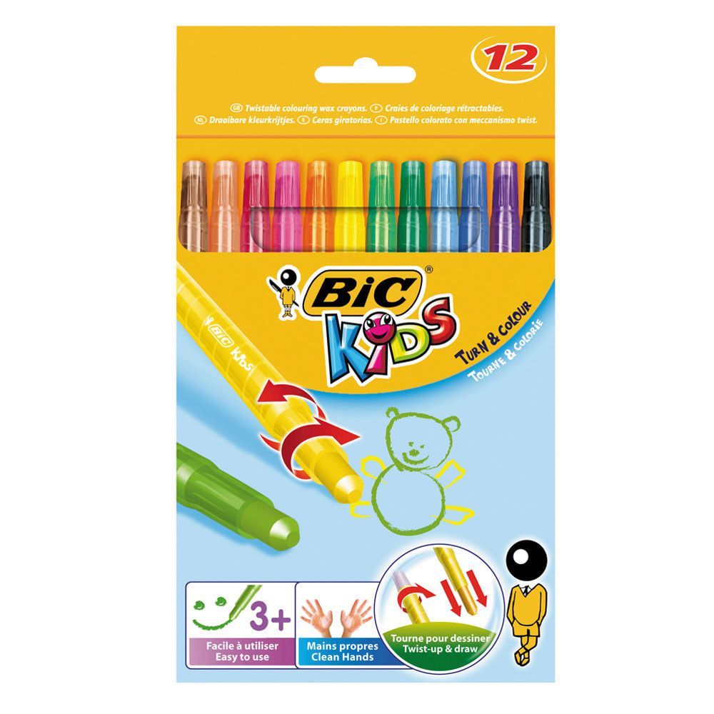 Bic Kids Crayons - Turn and Colour: Pack of 12
