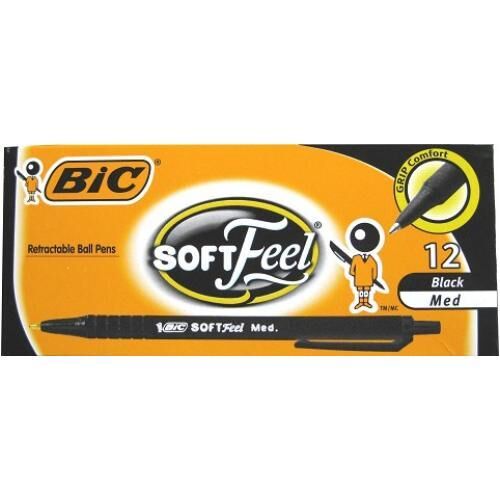 Bic Pen - Ballpoint Soft Feel Retractable: Black (Single)