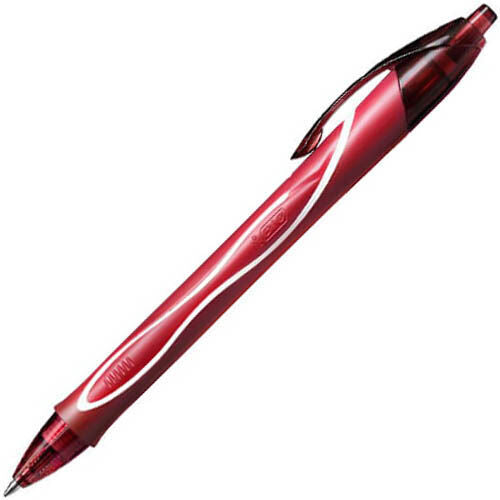 BIC Pen - Gelocity Quick Dry Retractable: Red (Single)