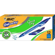 Bic Gel-ocity Ultra Fast Drying Pen - Blue: 0.7mm (Box of 12)