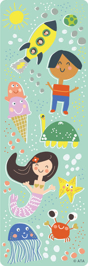 Kid-Drawn Doodles - Bookmarks (Pack of 35)