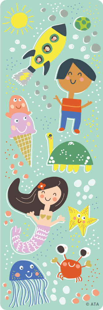Kid-Drawn Doodles - Bookmarks (Pack of 35)