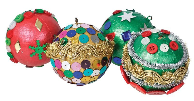 Papier Mache - Baubles (Pack of 9)