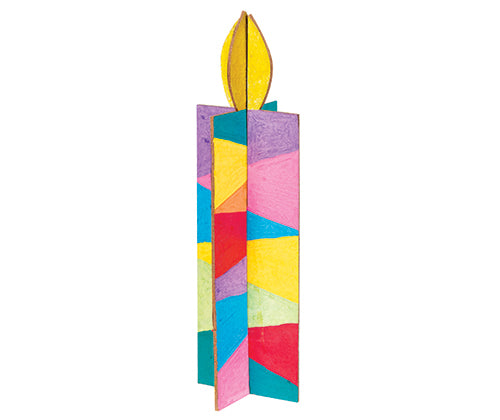 3D Papier Mache Christmas Candle - Set of 10