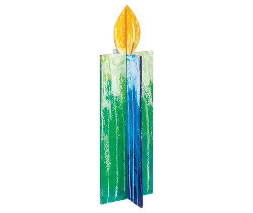 3D Papier Mache Christmas Candle - Set of 10