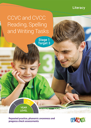 CCVC and CVCC Reading, Spelling and Writing Tasks - Stage 1: Target 3