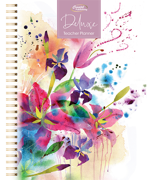 Deluxe Primary 6-Period Daily Planner 2027 - Bloom - A4, Wiro Bound — Createl 2524B — image 1