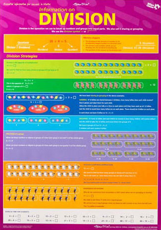 Times Tables/Division Facts Double-Sided Chart (Purple)